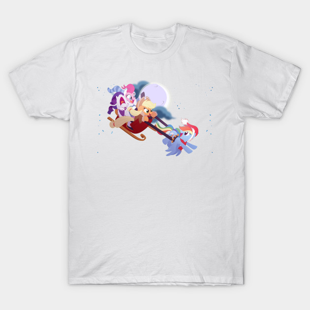 Rainbow Dashing Thru the Snow! T-Shirt-TOZ